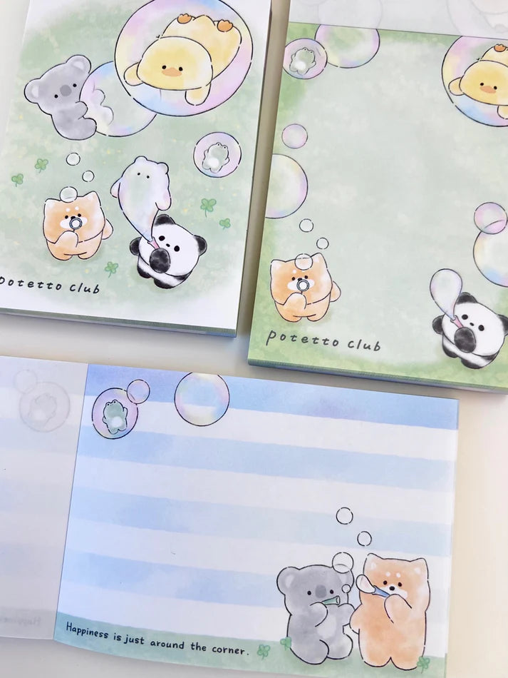 Animal Asobo Bubbles Mini Note Pad