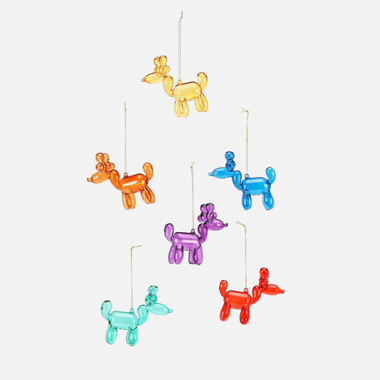 Balloon Reindeer Glass Assorted Ornament