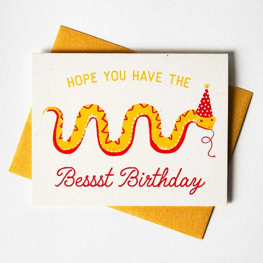 Card Bessst Birthday Snake