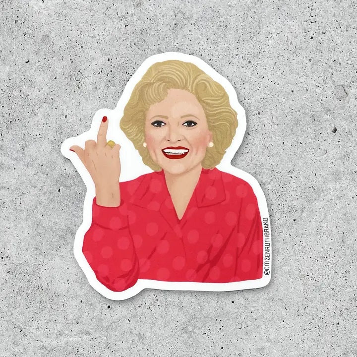 Betty White Bird Vinyl Sticker