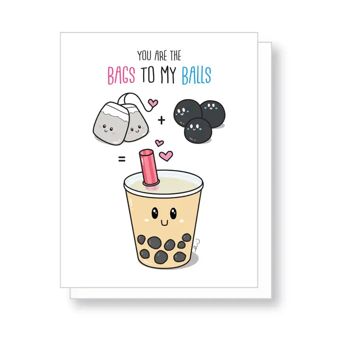 Card Boba Tea Bags To My Balls