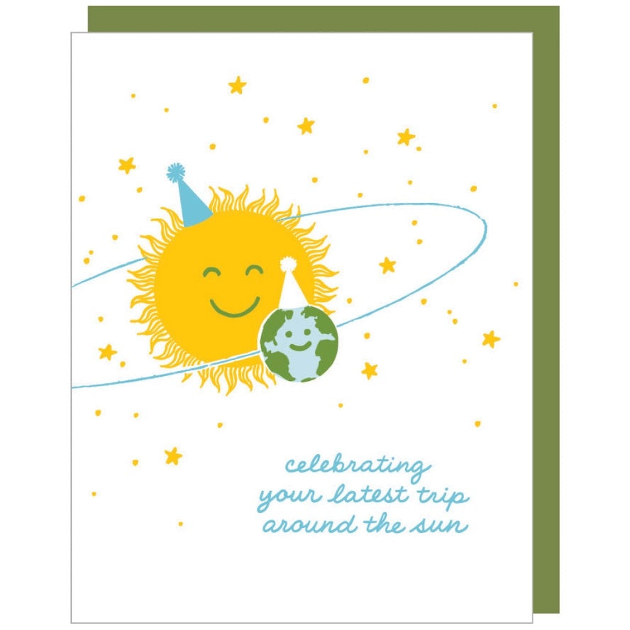 Card Celebrating Trip Around Sun Birthday