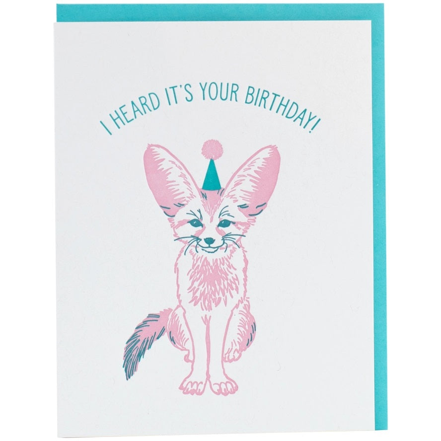 Card Fennec Fox Birthday