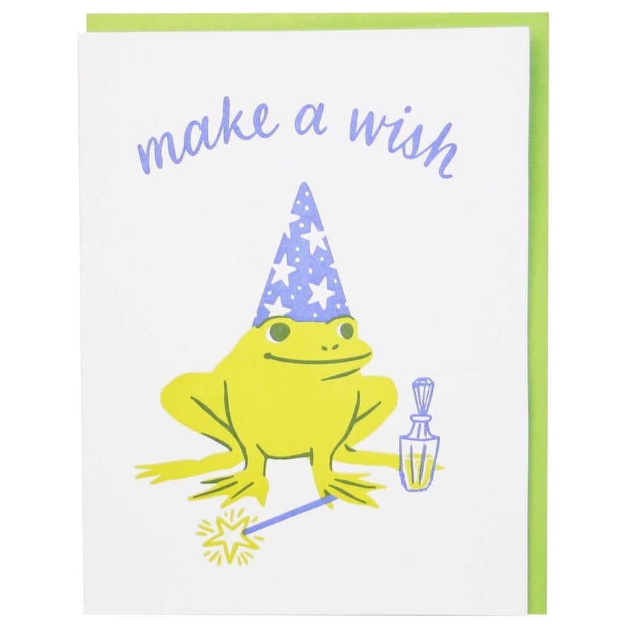 Card Make A Wish Birthday Frog