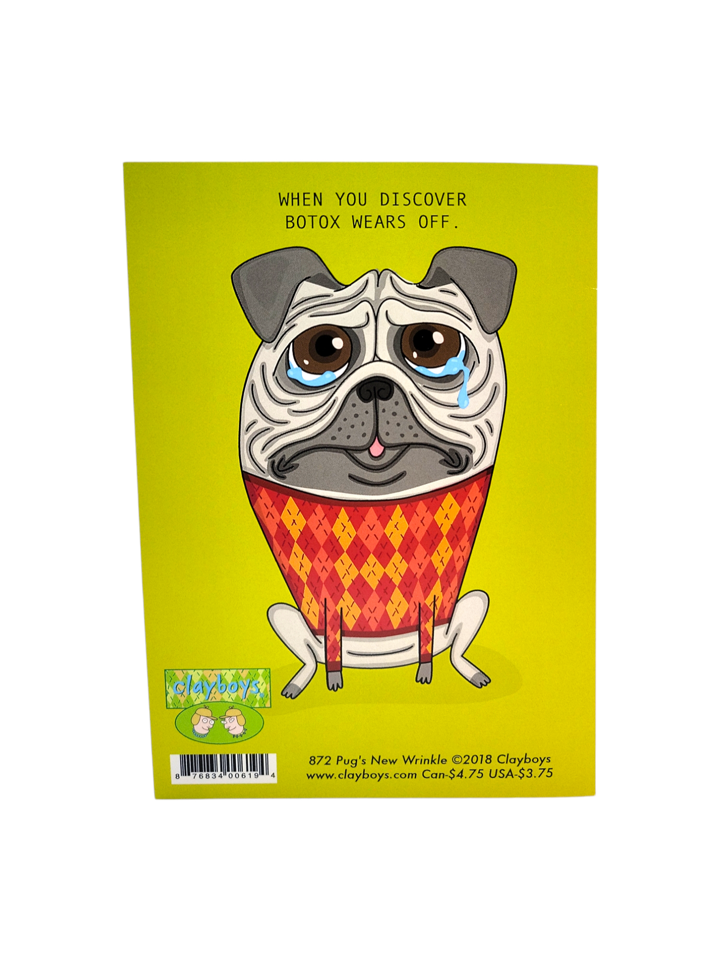 Card Pugs New Wrinkle Birthday