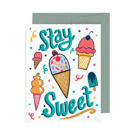 Card Stay Sweet & Ice Cream Cone Patch Combo