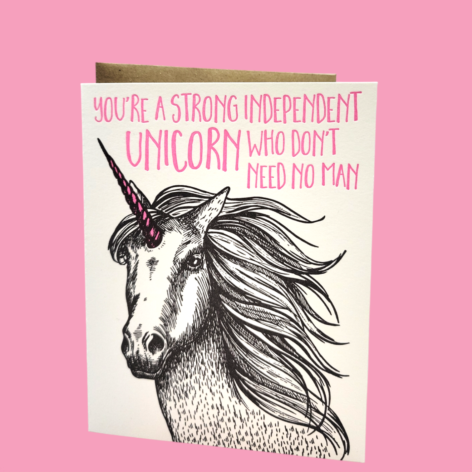 Card Strong Independent Unicorn