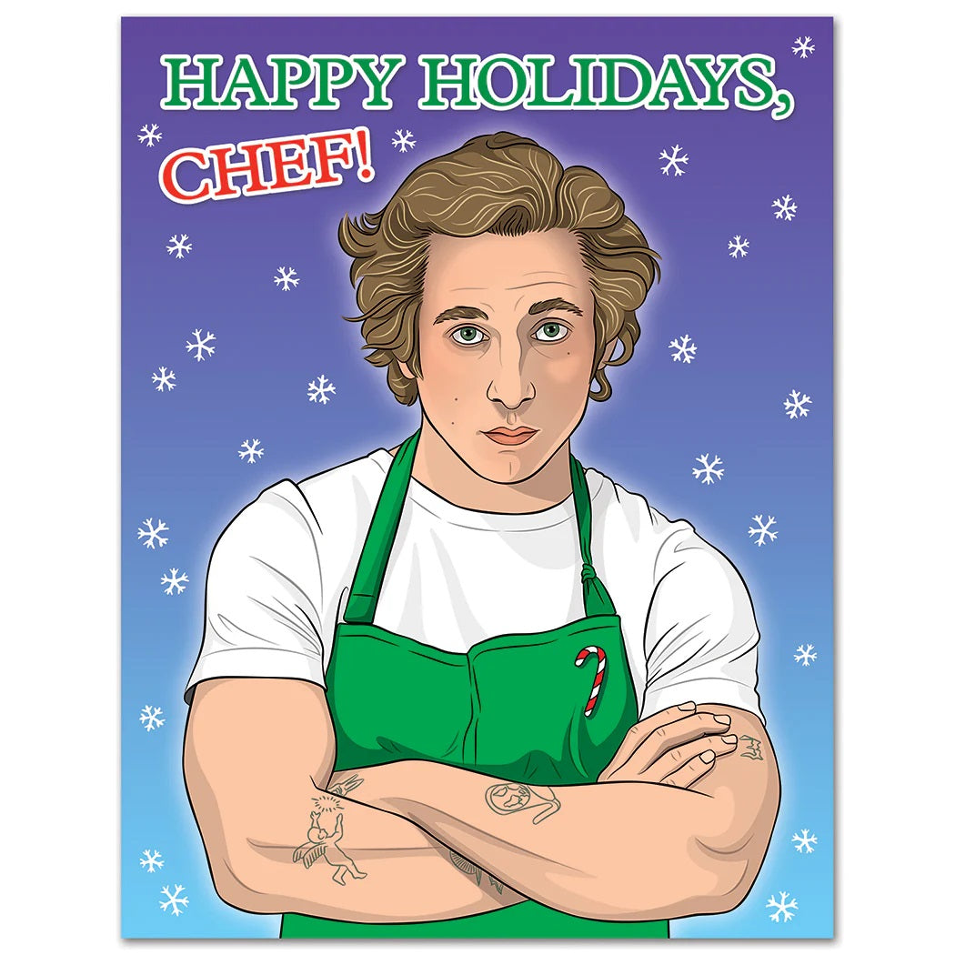 Card Bear Happy Holidays Chef Christmas