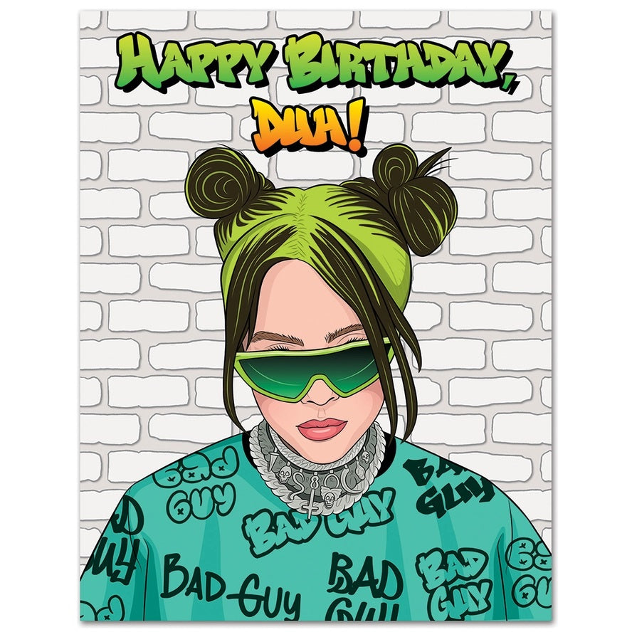 Card Billie Eilish Happy Birthday Duh