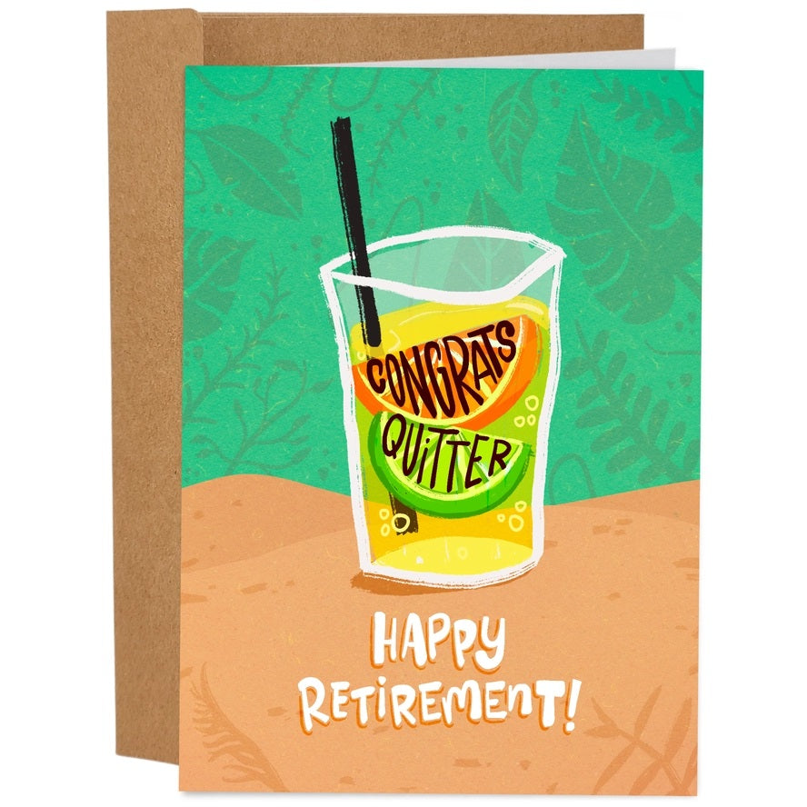 Card Congrats Quitter Happy Retirement