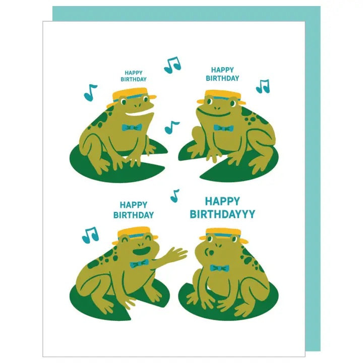 Card Frog Quartet Birthday