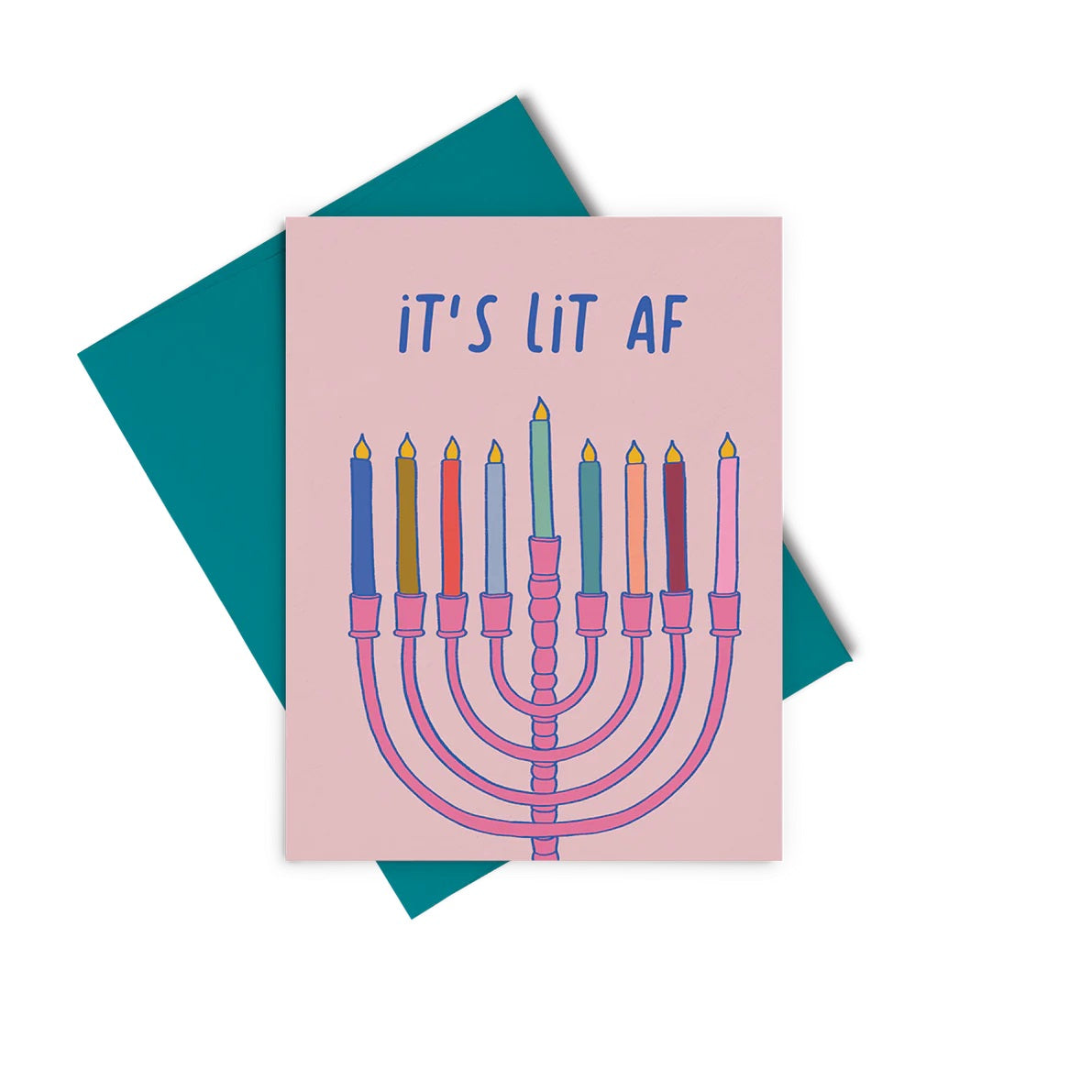 Card It's Lit AF Hanukkah