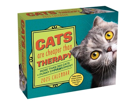 Cats Are Cheaper Than Therapy 2025 Day-To-Day Calendar