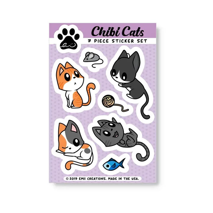 Chibi Cat Sticker Sheet