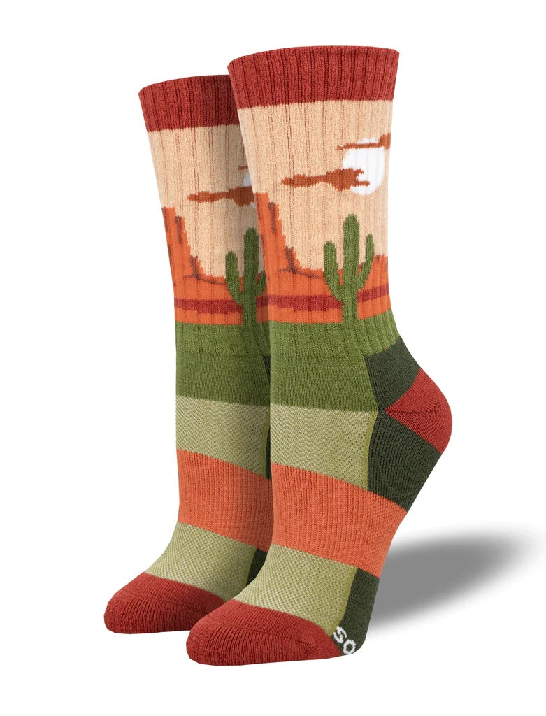 Desert Plains Women's Wool Crew Socks Peach