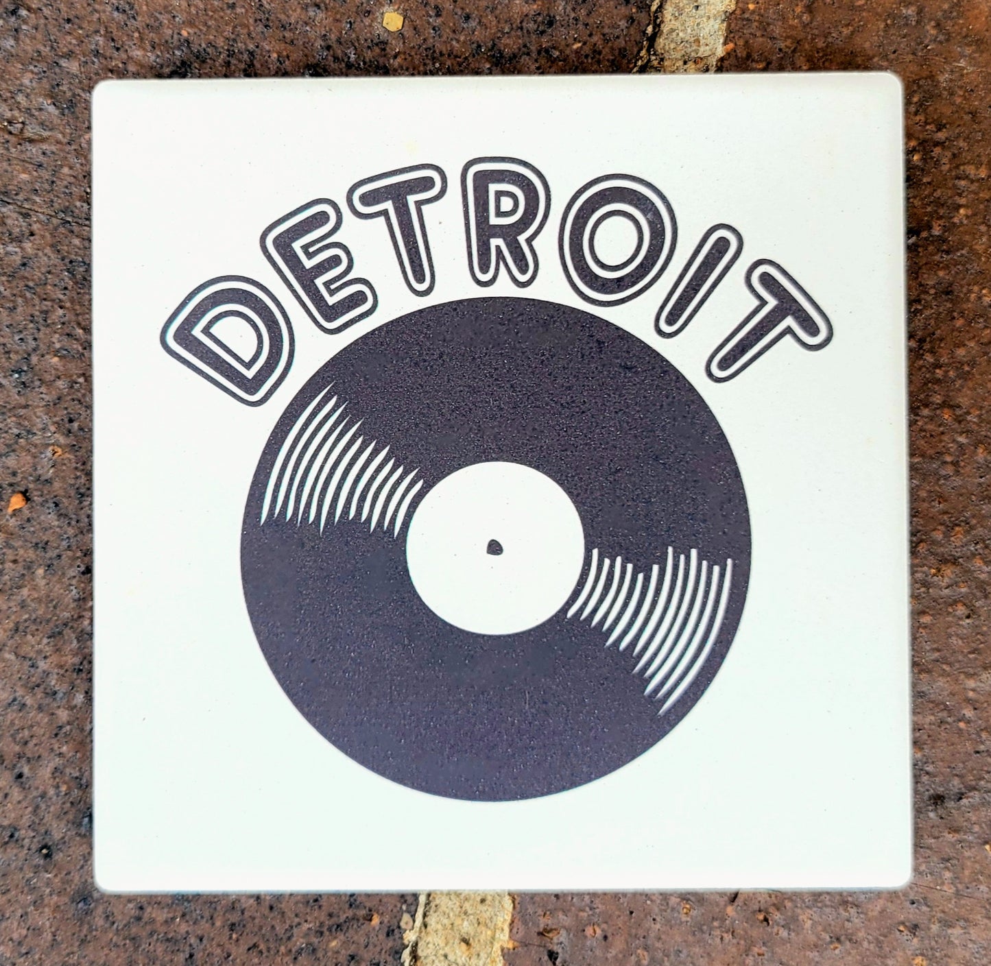 Detroit Vinyl Coaster