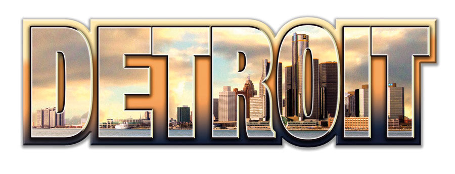 Detroit Photo Letters Magnet