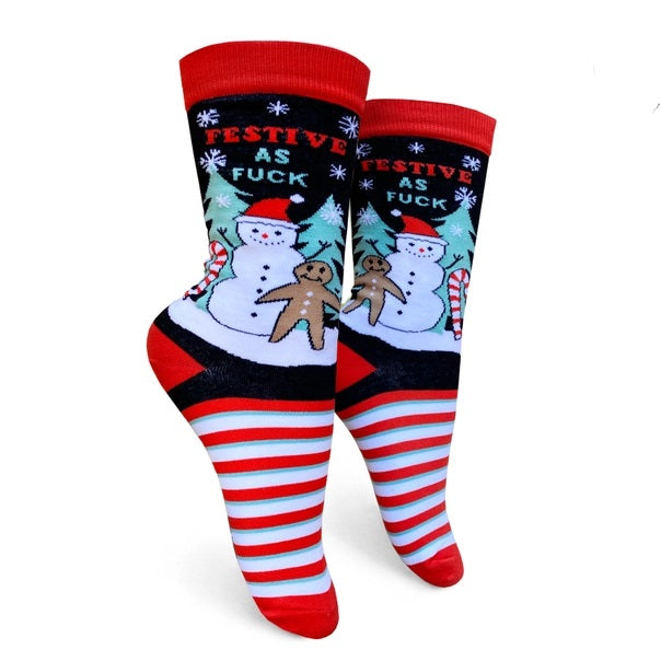 Festive As Fuck Christmas Women's Socks