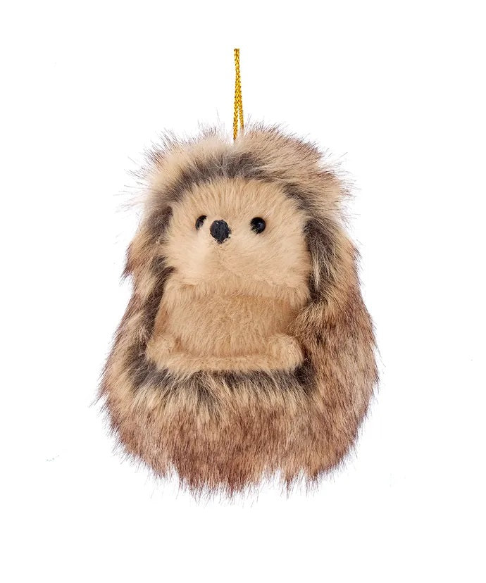 Furry Hedgehog Ornament 3"