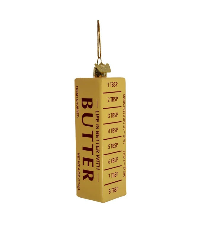 Glass Butter Stick Ornament