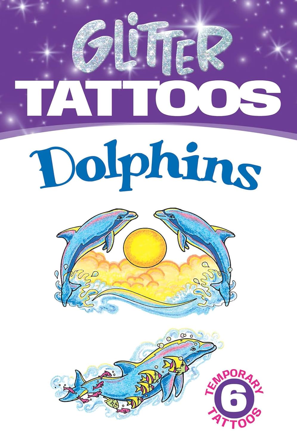 Glitter Dolphins Tattoos