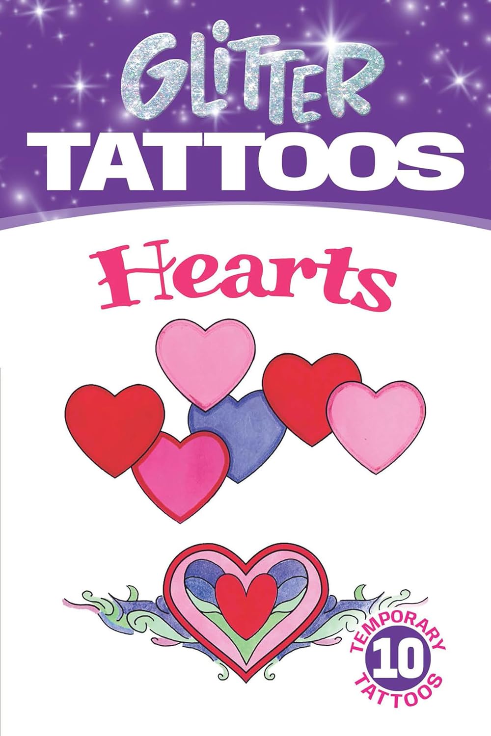 Glitter Hearts Tattoos