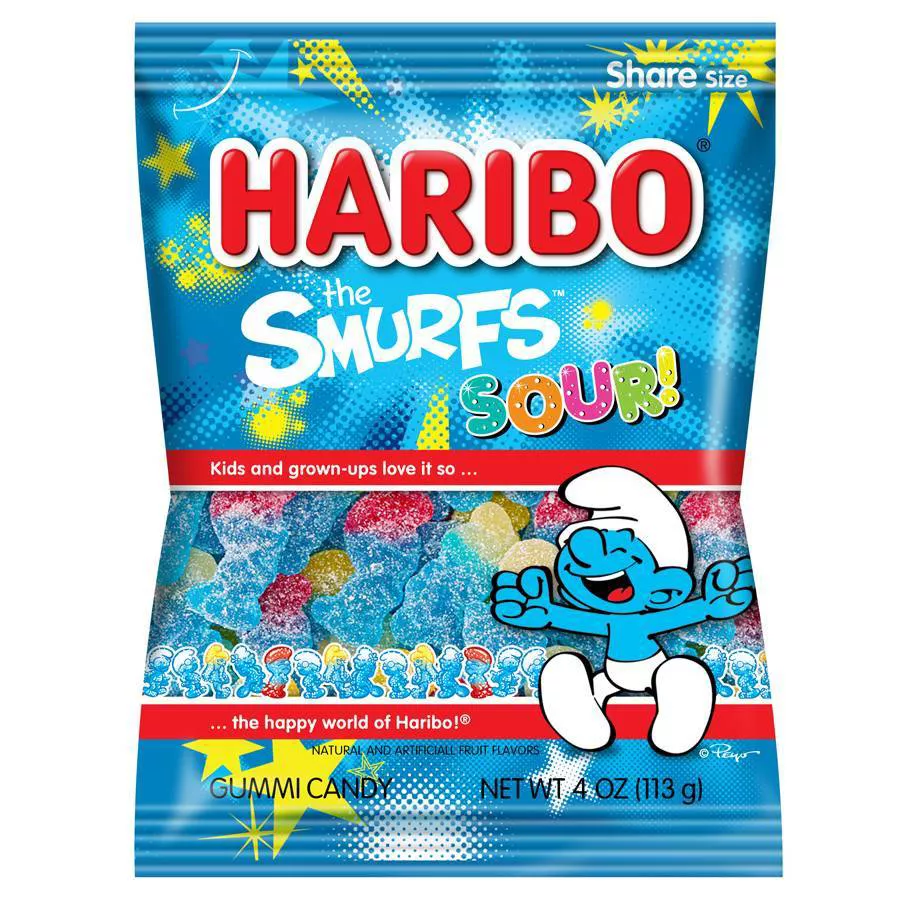 Haribo Sour Smurfs Gummi