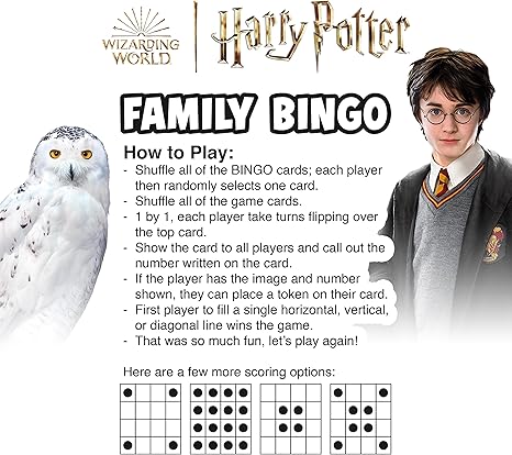 Harry Potter Family Bingo Game