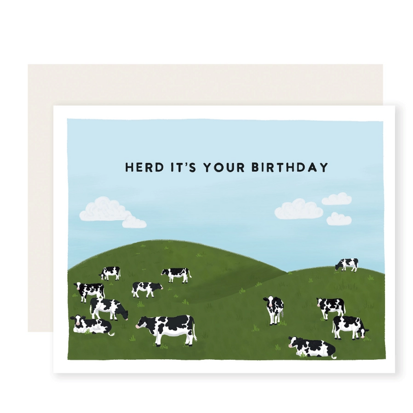 Card Herd It Was Your Birthday