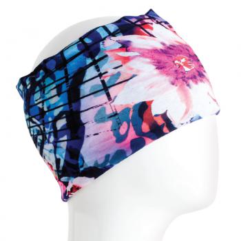 Infinity Blue With Pink Flower Bandana