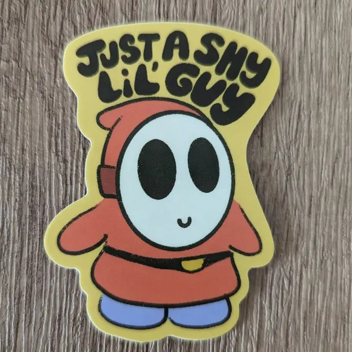 Just A Shy Lil' Guy Nintendo Sticker