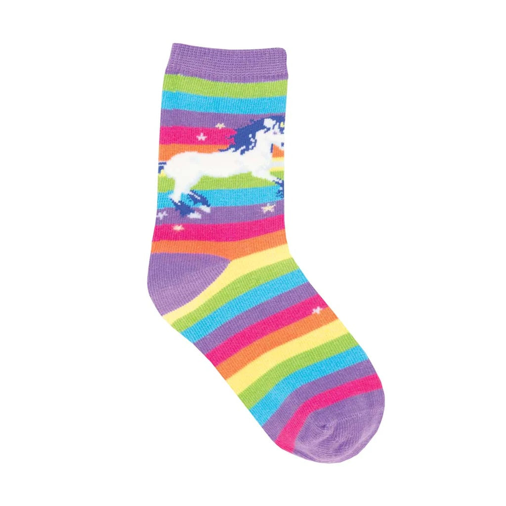 Magical Unicorn Kid's Socks Lavender (4-7 Years)