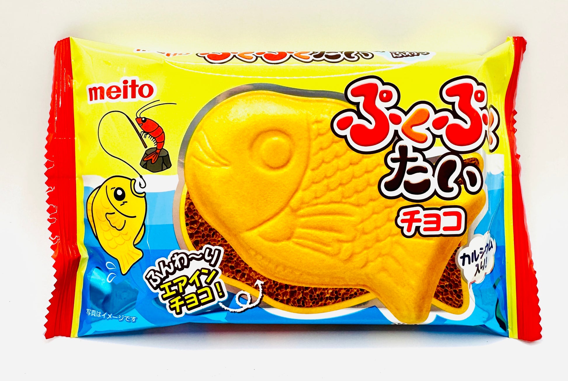 Meito Puko Puku Taiyaki Fish Cookie Chocolate Blue Package