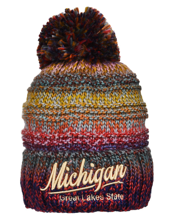 Michigan Recycled Knit Pom Hat