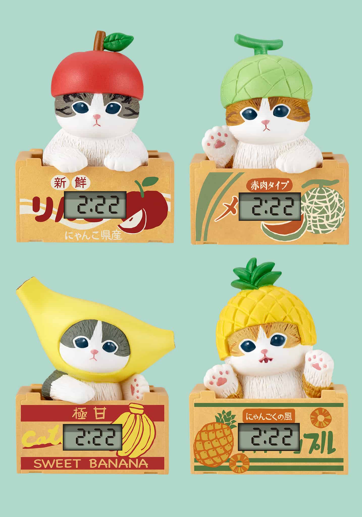 Mofusand Desk Clock Fruit Cat Blind Box