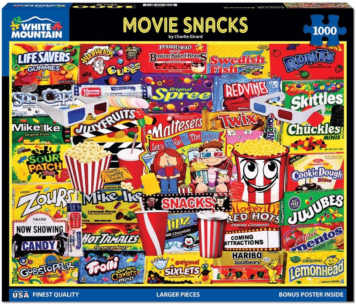 Movie Snacks Puzzle 1000 pc