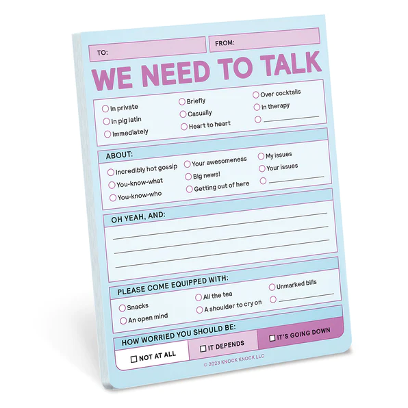 We Need To Talk Nifty Notes Pastel