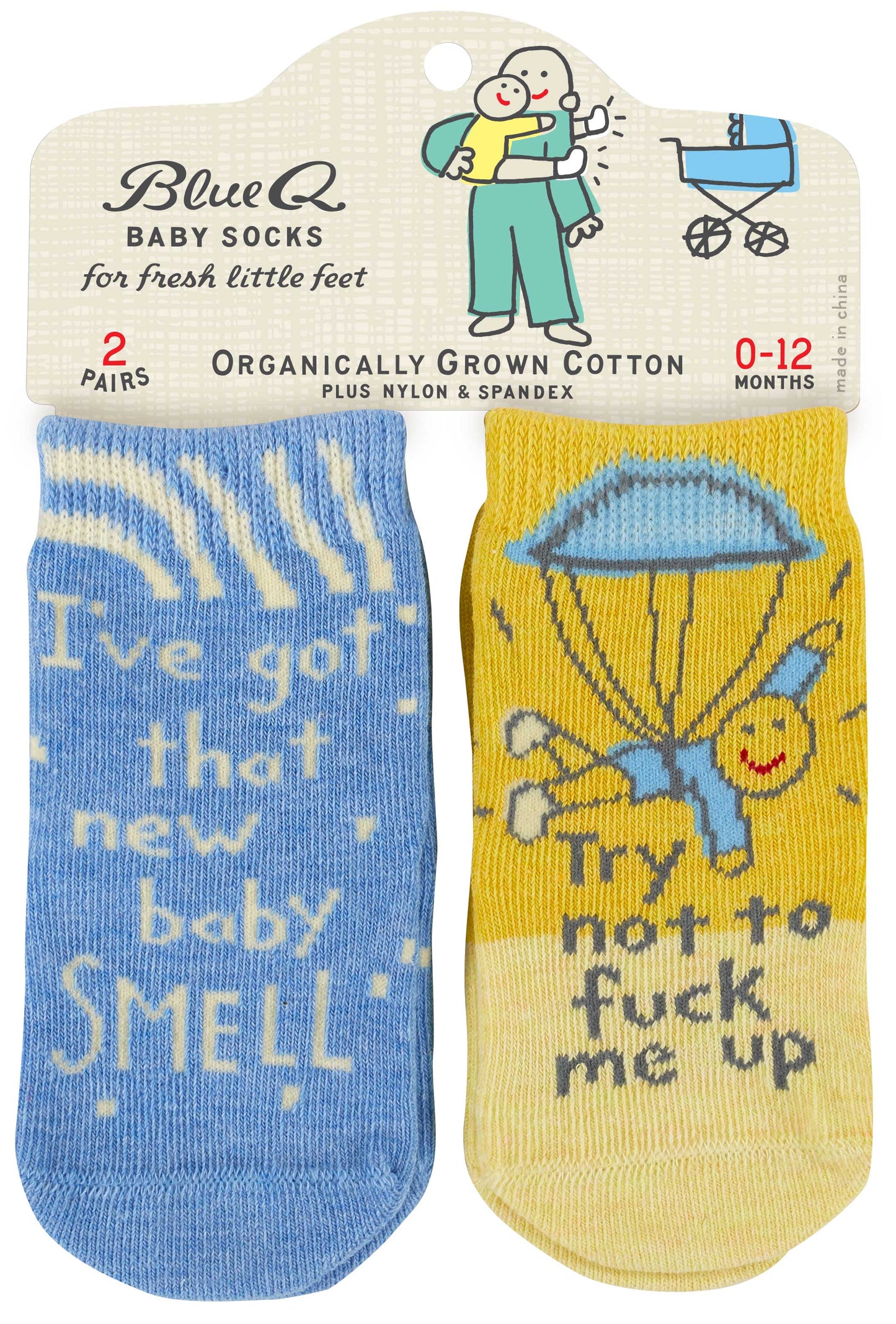 New Baby Smell & Try Not To Fuck Me Up Baby Socks Pack Of 2