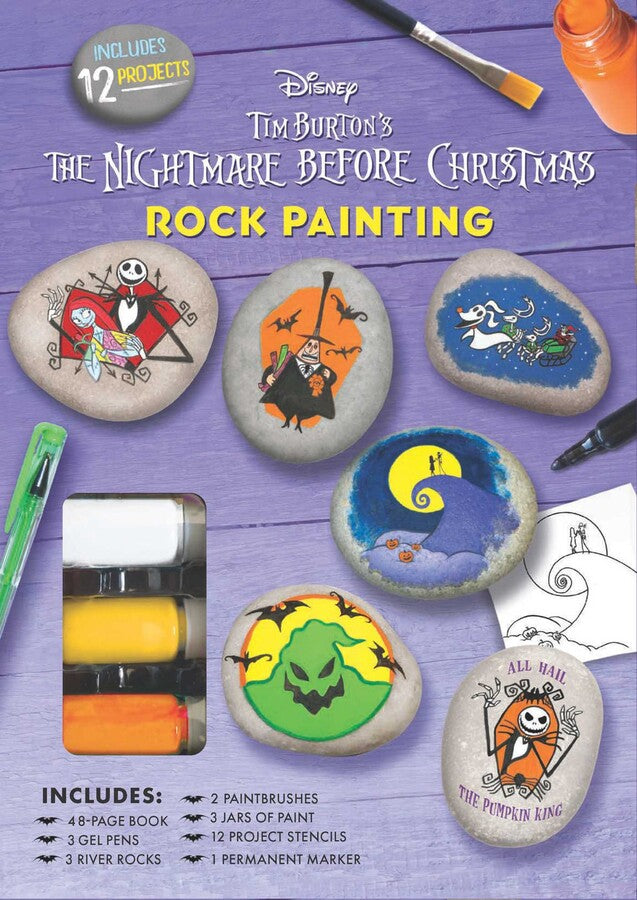 Nightmare Before Christmas Rock Painting