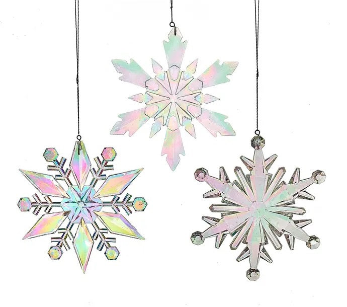 Opalescent Snowflake Ornament 9"