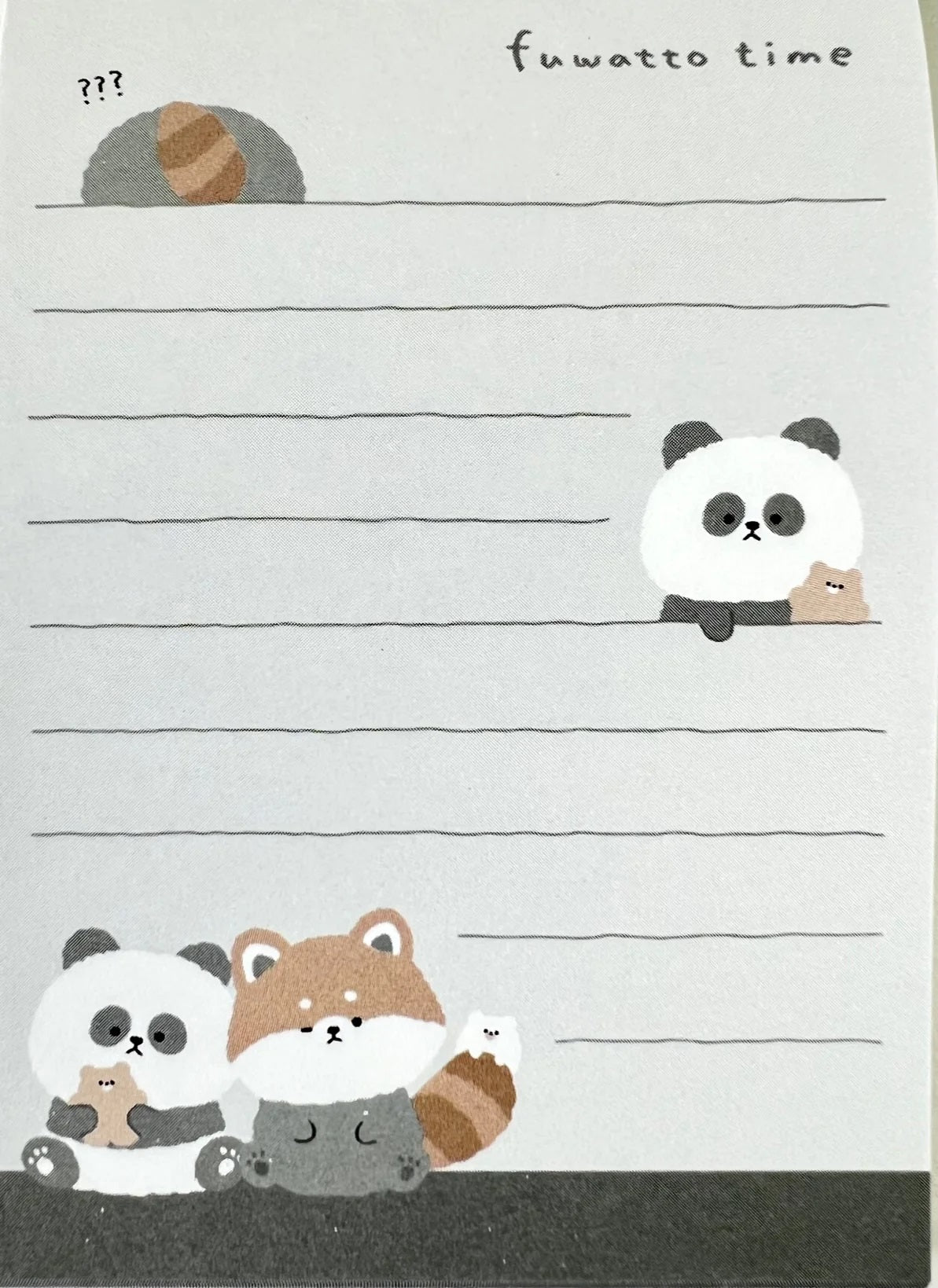 Panda And Red Panda Mini Note Pad Fuwatto Time