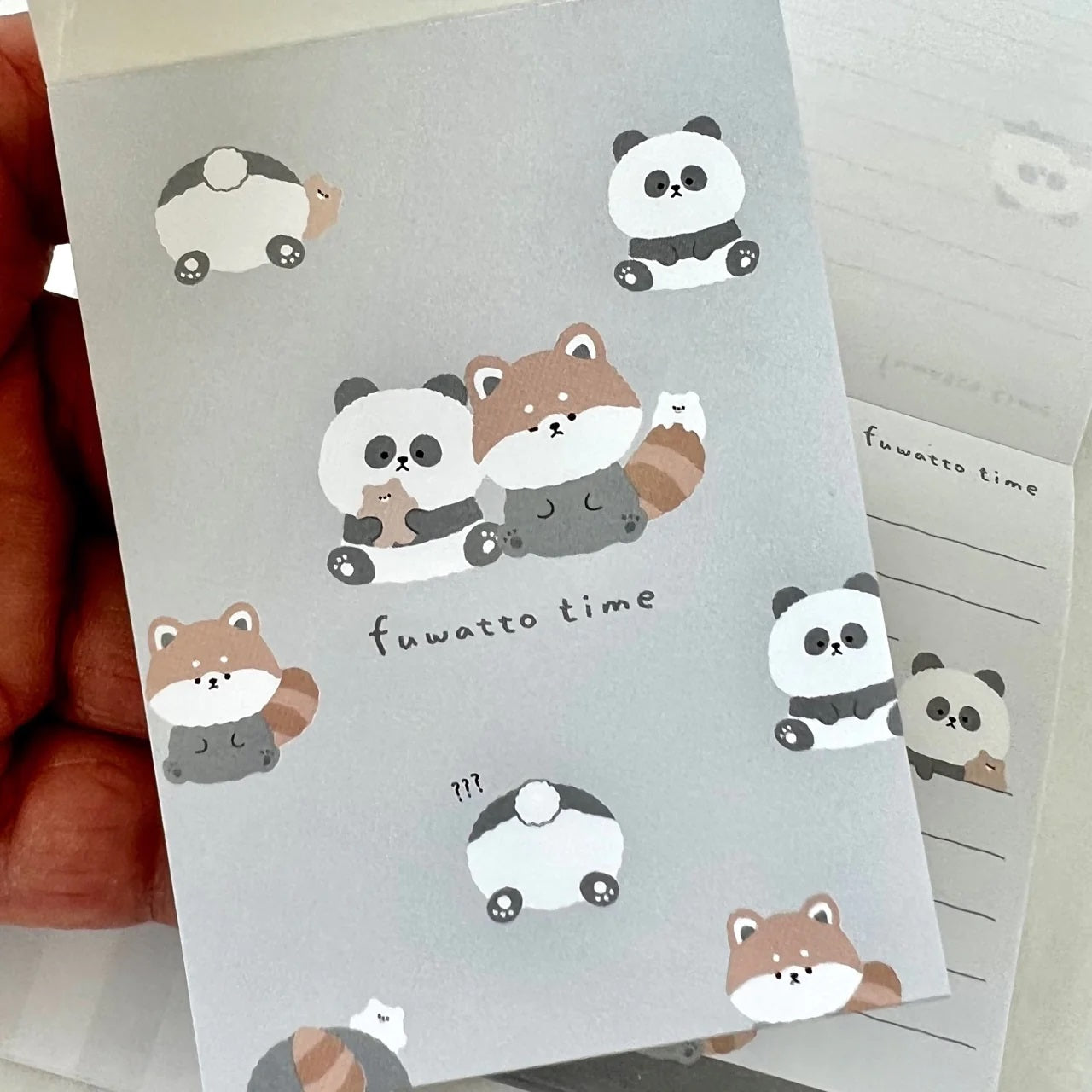 Panda And Red Panda Mini Note Pad Fuwatto Time