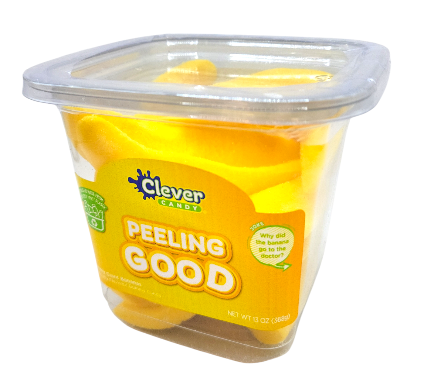 Peeling Good Gummy Giant Bananas 13 oz Tub