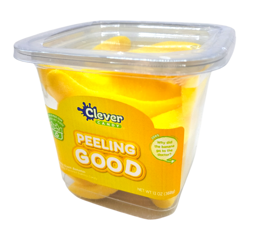 Peeling Good Gummy Giant Bananas 13 oz Tub