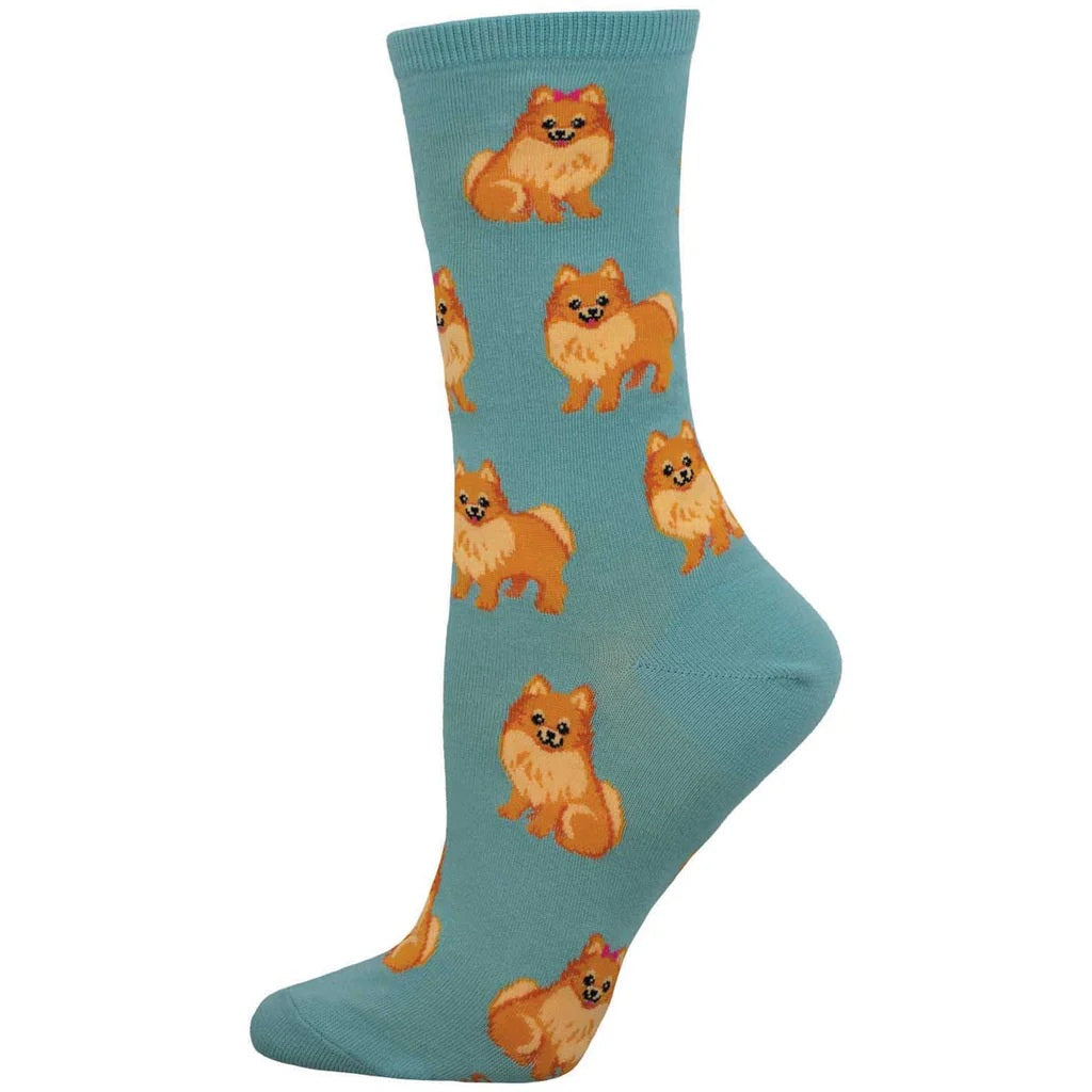 Perfect Pomeranian Women's Crew Socks Blue