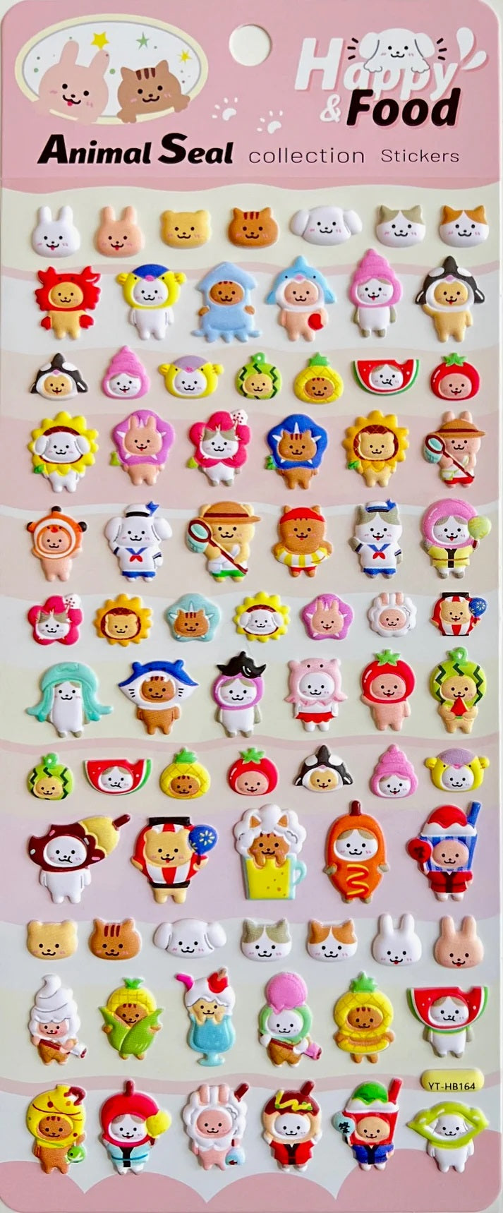 Pet Puffy Stickers Happy & Food