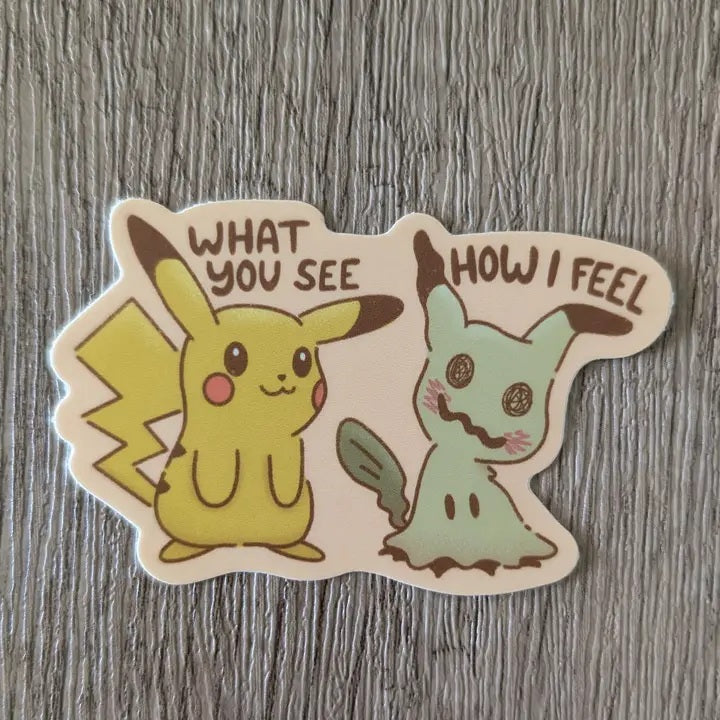 Pikachu Mimikyu Masked Pokemon Sticker