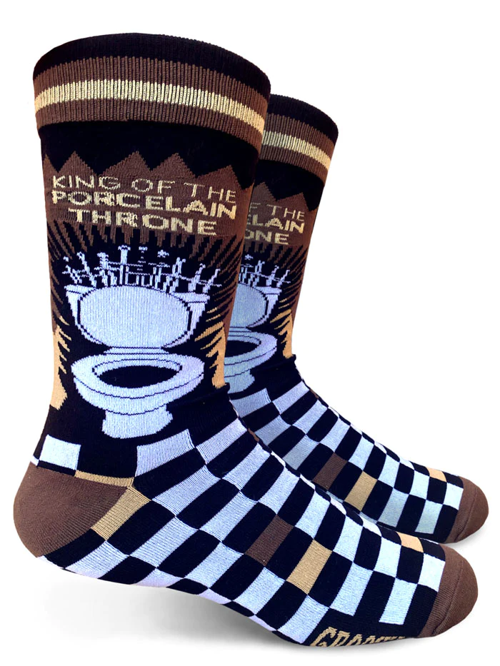 King Of The Porcelain Throne Men's Socks