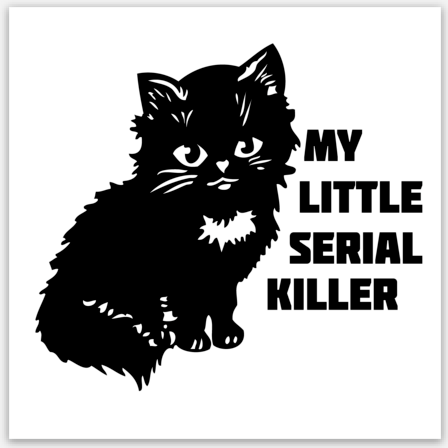 My Little Serial Killer Cat Vinyl Sticker