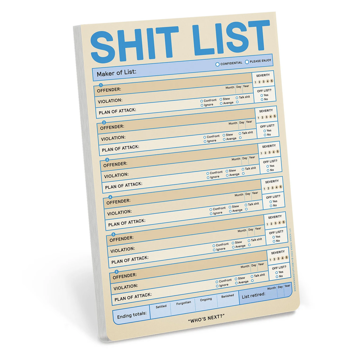 Shit List Pad Pastel